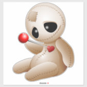 Voodoo Doll Cartoon in Love Sticker (Vel)