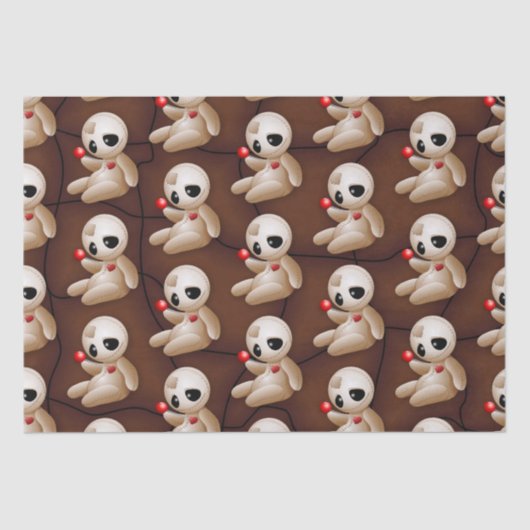 Voodoo Doll Cartoon in Love Tissuepapier (Voorkant)