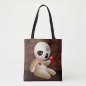 Voodoo Doll Cartoon in Love Tote Bag (Voorkant)