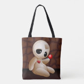Voodoo Doll Cartoon in Love Tote Bag (Achterkant)