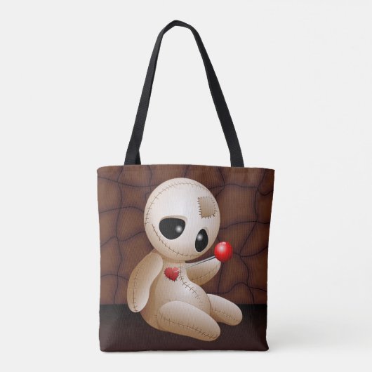 Voodoo Doll Cartoon in Love Tote Bag (Achterkant)