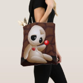 Voodoo Doll Cartoon in Love Tote Bag (Dichtbij)