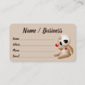 Voodoo Doll Cartoon in Love Visitekaartje (Voorkant)