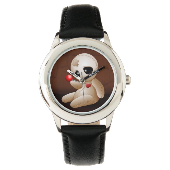 Voodoo Doll Cartoon in Love Watch Horloge (Voorkant)