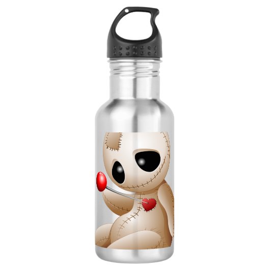Voodoo Doll Cartoon in Love Waterfles (Voorkant)