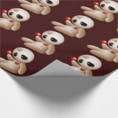 Voodoo Doll Cartoon in Love Wrapping paper Cadeaupapier (Hoek)