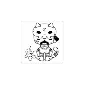 Voodoo Doll Cat 1x1 Rubberstempel (Afrduk)