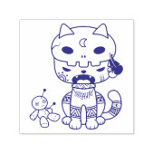 Voodoo Doll Cat Zelfinktende Stempel (Design)