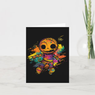 Voodoo Doll Creepy Schattige Halloween Kaart