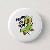 Voodoo Doll Denking of You Ronde Button 5,7 Cm (Voorkant)