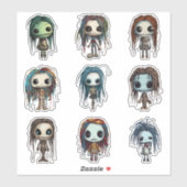 Voodoo Doll Geïnspireerde personages Sticker Set (Vel)