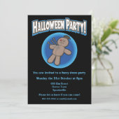 Voodoo Doll Halloween Invitation Kaart (Staand voorkant)