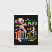 Voodoo Doll Shirt Play With Dolls Funny Soky Eyeba Kaart (Voorkant)