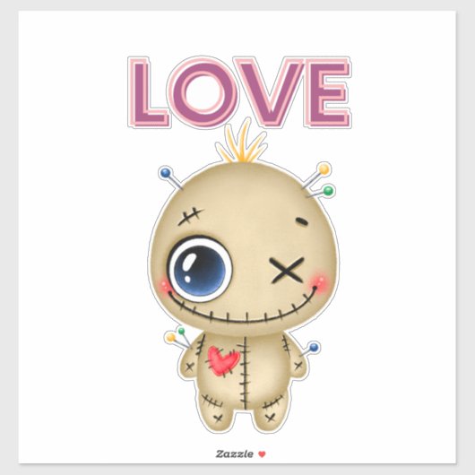 Voodoo Doll Sticker (Vel)
