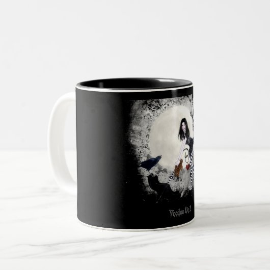 VooDoo Doll Tweekleurige Koffiemok (Voorkant links)