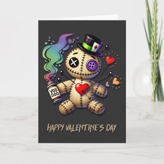 Voodoo Doll Valentijnsdag Kaart (Voorkant)