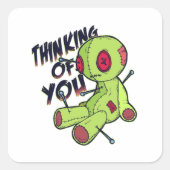 Voodoo Doll Vierkante Sticker (Voorkant)