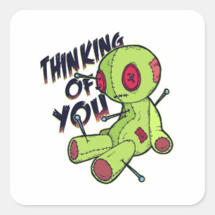 Voodoo Doll Vierkante Sticker