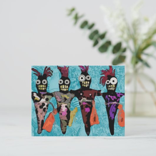 Voodoo Dolls Briefkaart (Staand voorkant)