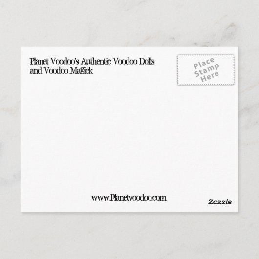 Voodoo Dolls Briefkaart (Achterkant)