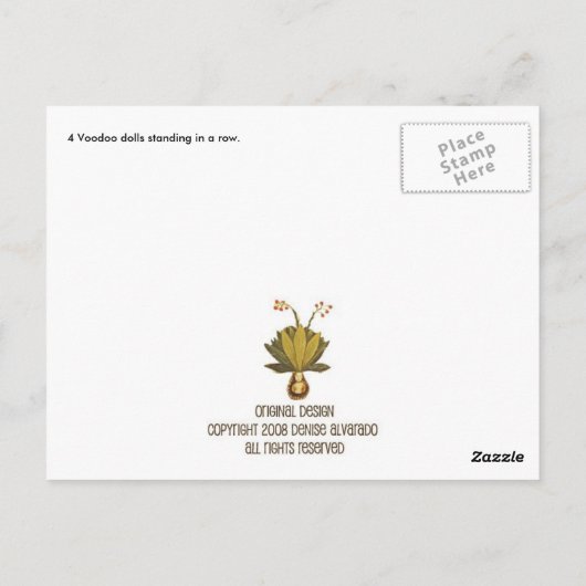 Voodoo Dolls Briefkaart (Achterkant)
