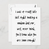 Voodoo Dolls Briefkaart (Voorkant / Achterkant)