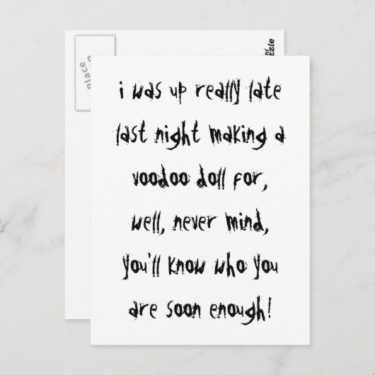 Voodoo Dolls Briefkaart (Voorkant / Achterkant)