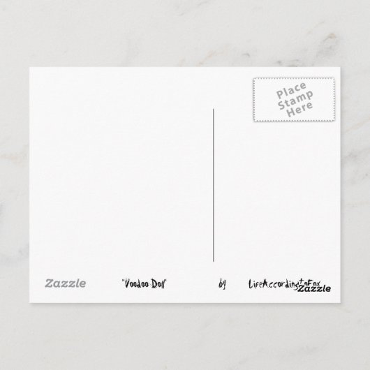 Voodoo Dolls Briefkaart (Achterkant)