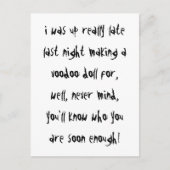 Voodoo Dolls Briefkaart (Voorkant)