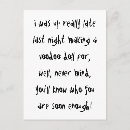 Voodoo Dolls Briefkaart (Voorkant)