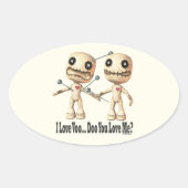 VooDoo Dolls Ovale Sticker (Voorkant)