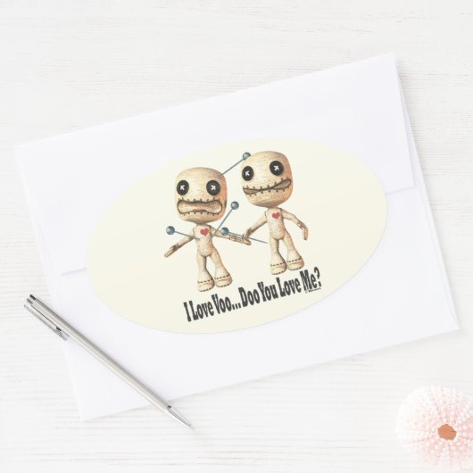 VooDoo Dolls Ovale Sticker (Envelop)