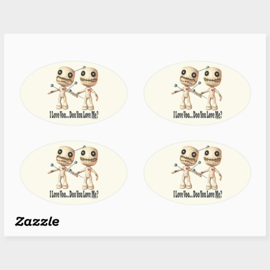 VooDoo Dolls Ovale Sticker (Vel)