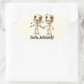 VooDoo Dolls Ovale Sticker (Tas)