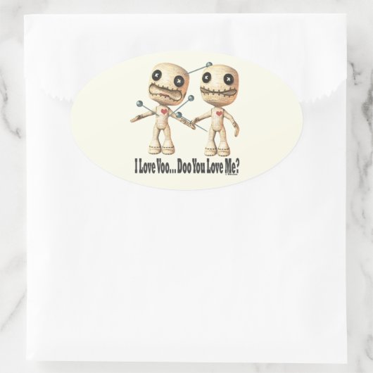 VooDoo Dolls Ovale Sticker (Tas)