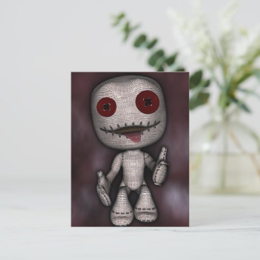 Voodoo Dolly Briefkaart (Staand voorkant)