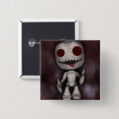 Voodoo Dolly Vierkante Button 5,1 Cm (Voorkant /achterkant)