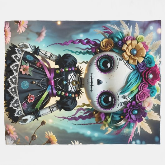 Voodoo Dollz Fleece Deken (Voorkant (Horizontaal))
