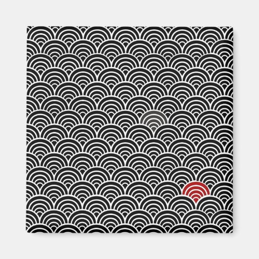 Voodoo Fan rood Magneet (Voorkant)