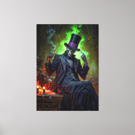 Voodoo Gentleman Baron Samedi Canvas Afdruk (Voorkant)