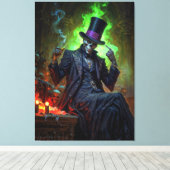 Voodoo Gentleman Baron Samedi Canvas Afdruk (Insitu (Houten vloer))