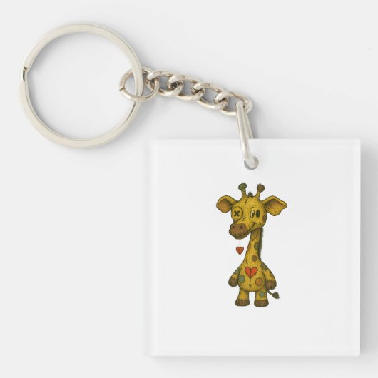Voodoo Giraffe Tee – Heartfelt Heights Sleutelhanger (voorkant)