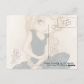Voodoo gothic rag doll briefkaart (Achterkant)