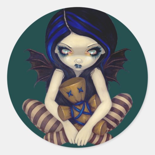 "Voodoo in blauw" Sticker (Voorkant)