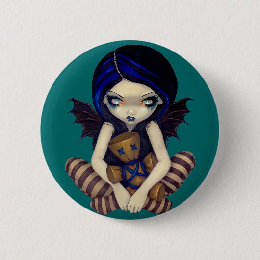 "Voodoo in Blue"-Button Ronde Button 5,7 Cm (Voorkant)