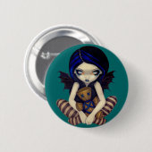 "Voodoo in Blue"-Button Ronde Button 5,7 Cm (Voorkant /achterkant)