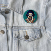 "Voodoo in Blue"-Button Ronde Button 5,7 Cm (In situ)