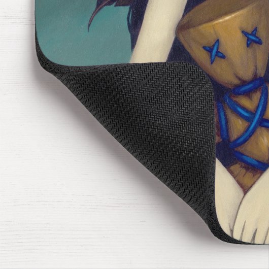 "Voodoo in Blue" Mousepad Muismat (Hoek)