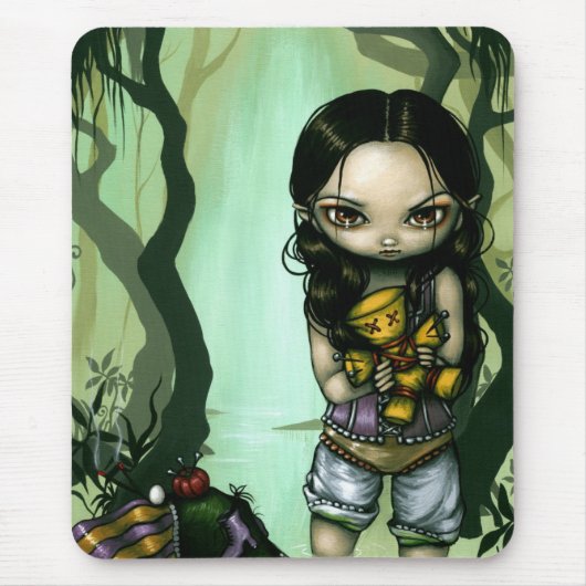 Voodoo in de Bayou gothic fairy Mousepad Muismat (Voorkant)