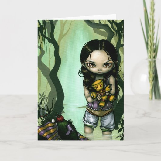 "Voodoo in" Wenskaart Bayou Kaart (Voorkant)